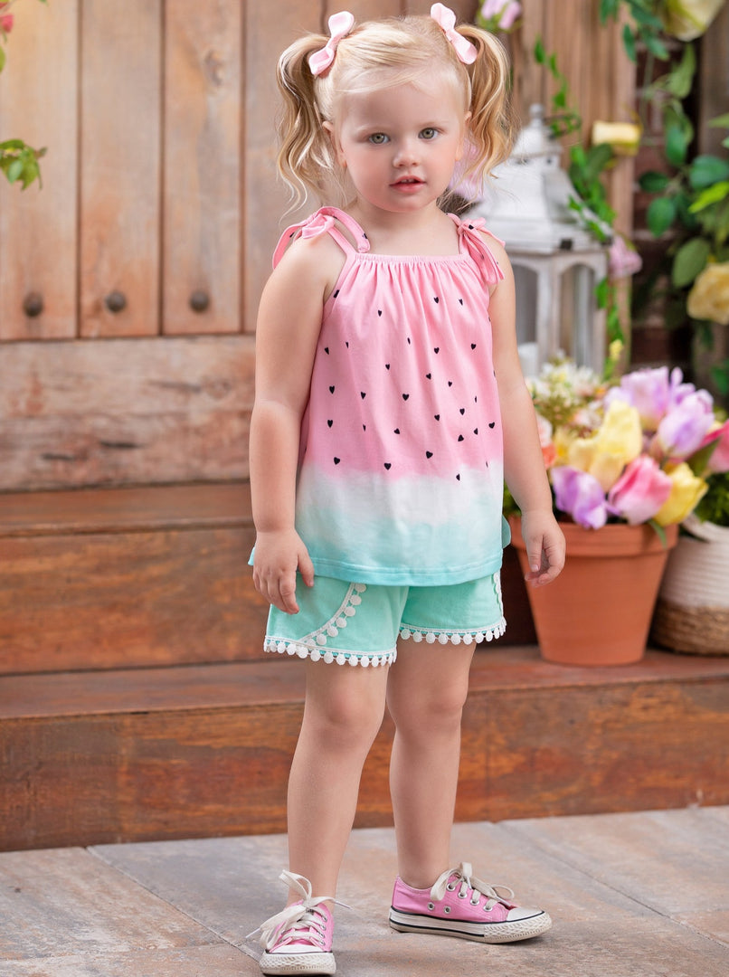 Stylish and cheap Mia Belle Girls Watermelon Paradise Top & PomPom